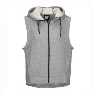 Ivy Park Logo QuiltedZip Front Hoodie Vest in Grey, Size M New with Tag